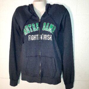 Campus Heritage Fighting Irish Notre Dame Hoodie Jacket Sparkle Logo Women's Med